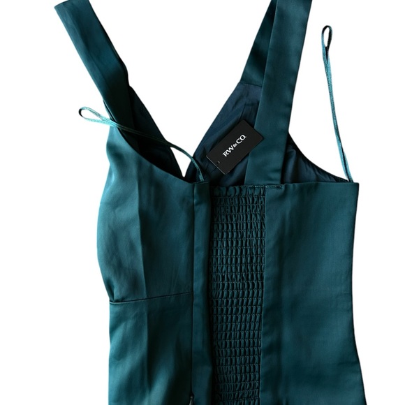 2 For $50 Green Satin Crop Top - Picture 3 of 4